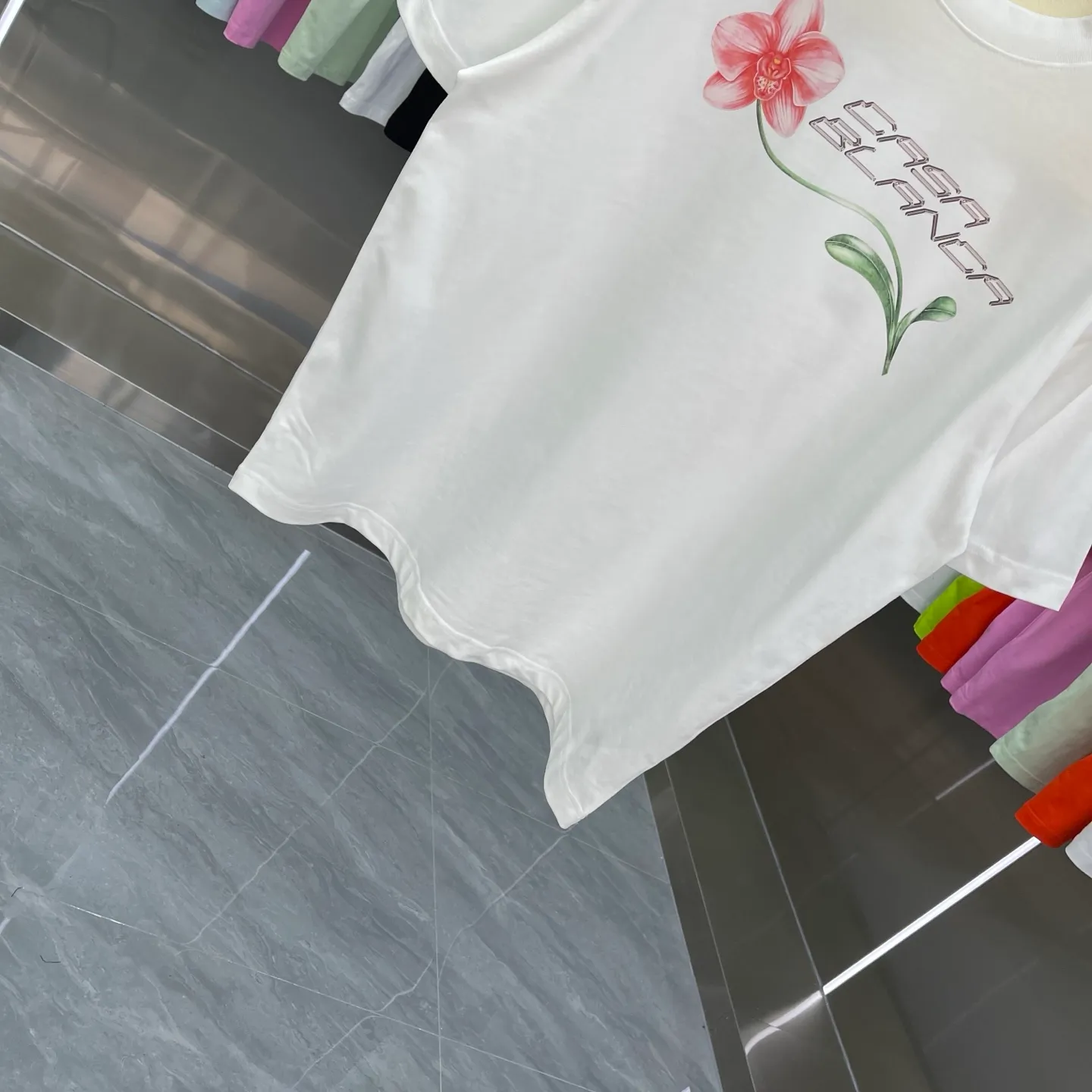 New Arrival Casablanca Classic Series T ～ ， ， 。 ， Classic ， In Stock ！ ：White Black Light Blue Orange Pink（5 ） Size：S M L XL XXL